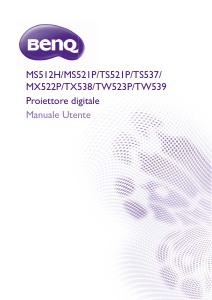 Manuale BenQ TW523P Proiettore