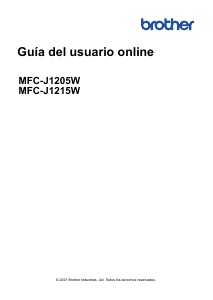 Manual de uso Brother MFC-J1215W Impresora multifunción