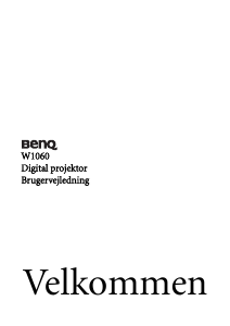 Brugsanvisning BenQ W1060 Projektor