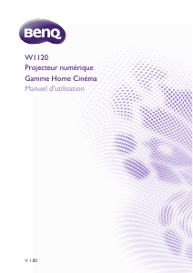 Mode d’emploi BenQ W1120 Projecteur