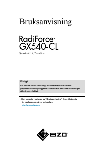 Bruksanvisning Eizo RadiForce GX540-CL LCD skärm