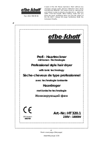 Manual Efbe-Schott HT 320.1 Hair Dryer