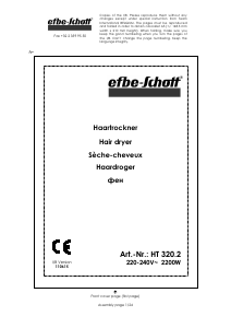 Mode d’emploi Efbe-Schott HT 320.2 Sèche-cheveux