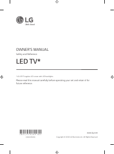 Handleiding LG 65NANO796NF LED televisie