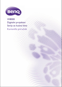 Priručnik BenQ W8000 Projektor