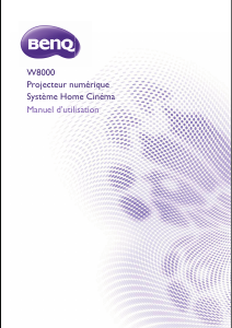 Mode d’emploi BenQ W8000 Projecteur