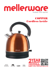 Manual Mellerware 46042CO Copper Jarro eléctrico