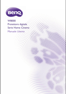 Manuale BenQ W8000 Proiettore