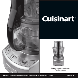 Manuale Cuisinart FP12DCSE Elite 2.8 Robot da cucina