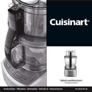 Manuale Cuisinart FP14DCE Elite 3.3 Robot da cucina