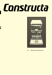 Bedienungsanleitung Constructa CG4A53V8 Geschirrspüler
