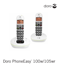 Mode d’emploi Doro PhoneEasy 100w Téléphone sans fil