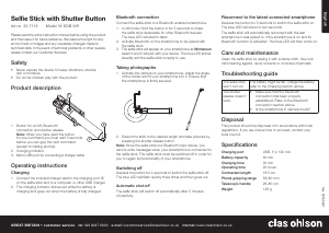 Handleiding Clas Ohlson W-SQB-916 Selfiestick