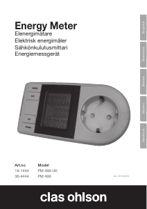 Käyttöohje Clas Ohlson PM 498 Energiamittari