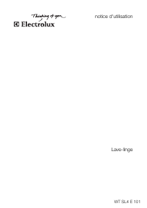 Mode d’emploi Electrolux WTSL4E101 Lave-linge séchant