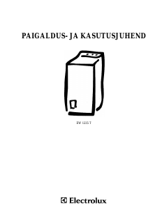 Kasutusjuhend Electrolux EW1235T Pesumasin
