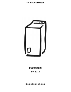 Kasutusjuhend Electrolux EW821T Pesumasin