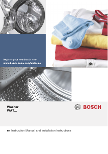 Manual Bosch WAT2846XZA Washing Machine