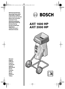 Kullanım kılavuzu Bosch AXT 1600 HP Bahçe öğütücüsü