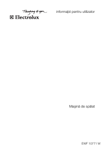 Manual Electrolux EWF10771W Mașină de spălat