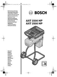 Kullanım kılavuzu Bosch AXT 2500 HP Bahçe öğütücüsü