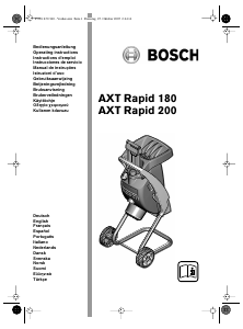 Mode d’emploi Bosch AXT Rapid 180 Broyeur à végétaux