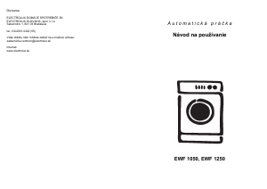 Návod Electrolux EWF1250 Práčka