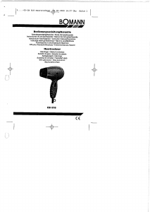 Manual Bomann CB 818 Hair Dryer