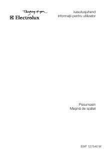 Manual Electrolux EWF127540W Mașină de spălat