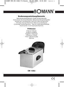 Manuál Bomann CB 1262 Fritéza