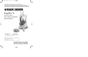 Manual de uso Black and Decker FP1550 PowerPro II Robot de cocina
