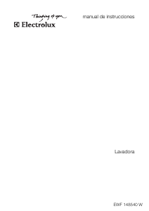 Manual de uso Electrolux EWF148540W Lavadora