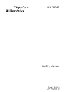 Manual Electrolux EWF167583W Washing Machine