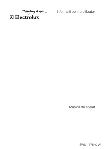 Manual Electrolux EWN167540W Mașină de spălat