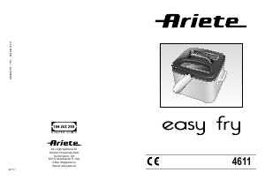 Руководство Ariete 4611 Easy Fry Фритюрница
