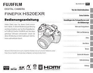 Bedienungsanleitung Fujifilm FinePix HS20EXR Digitalkamera