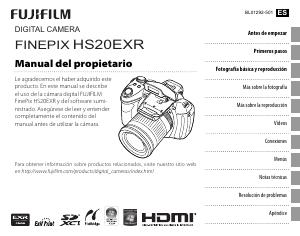 Manual de uso Fujifilm FinePix HS20EXR Cámara digital