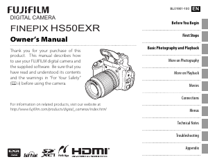 Handleiding Fujifilm FinePix HS50EXR Digitale camera