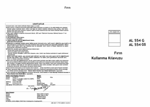 Kullanım kılavuzu Altus AL 554 G Solo fırın