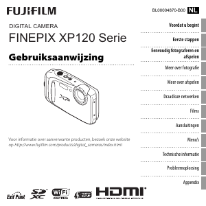 Handleiding Fujifilm FinePix XP120 Digitale camera