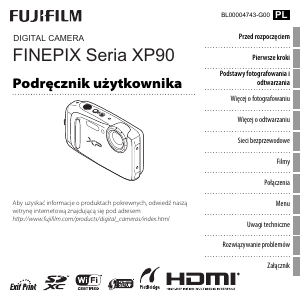 Instrukcja Fujifilm FinePix XP90 Aparat cyfrowy
