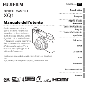 Manuale Fujifilm XQ1 Fotocamera digitale