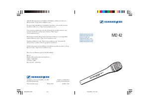 Bedienungsanleitung Sennheiser MD 425 Mikrofon