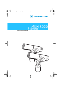 Bedienungsanleitung Sennheiser MKH 8020 Mikrofon