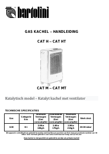 Handleiding Bartolini CAT H Kachel