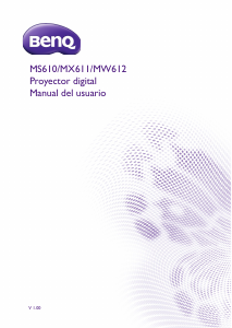 Manual de uso BenQ MX611 Proyector