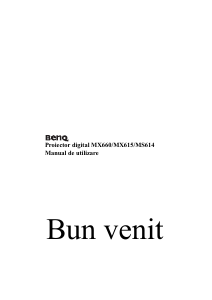 Manual BenQ MX615 Proiector