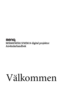 Bruksanvisning BenQ MX660P Projektor