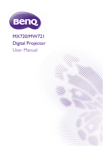 Handleiding BenQ MX720 Beamer