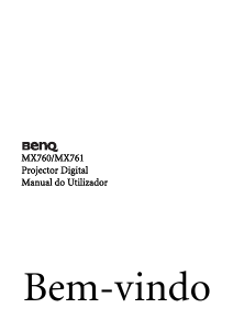 Manual BenQ MX760 Projetor
